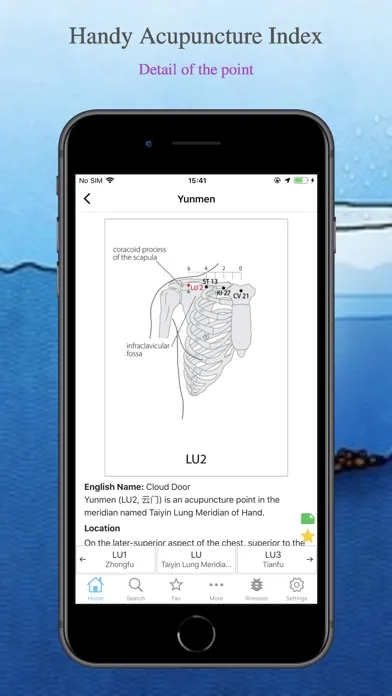 Tangkapan layar Acupuncture Points, cool index